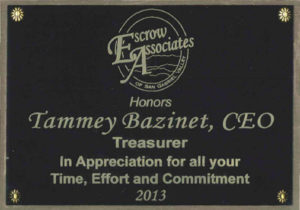 Tammey Treasurer Escrow Associates of San Gabriel Valley